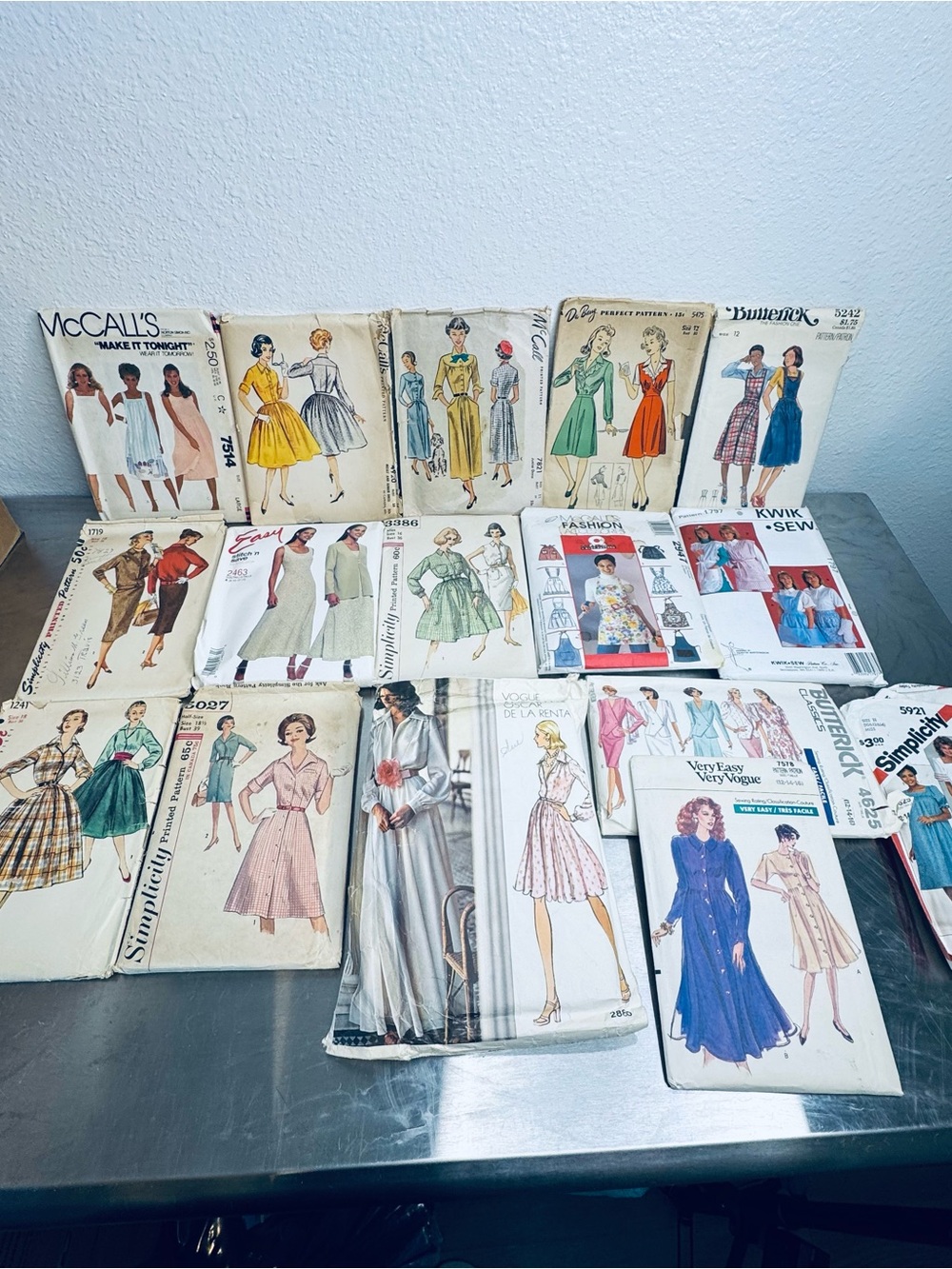 Vintage LOT 42 Sewing Patterns OLD 30s 40s 50s 60s Vogue Advance Hollywood Simpl